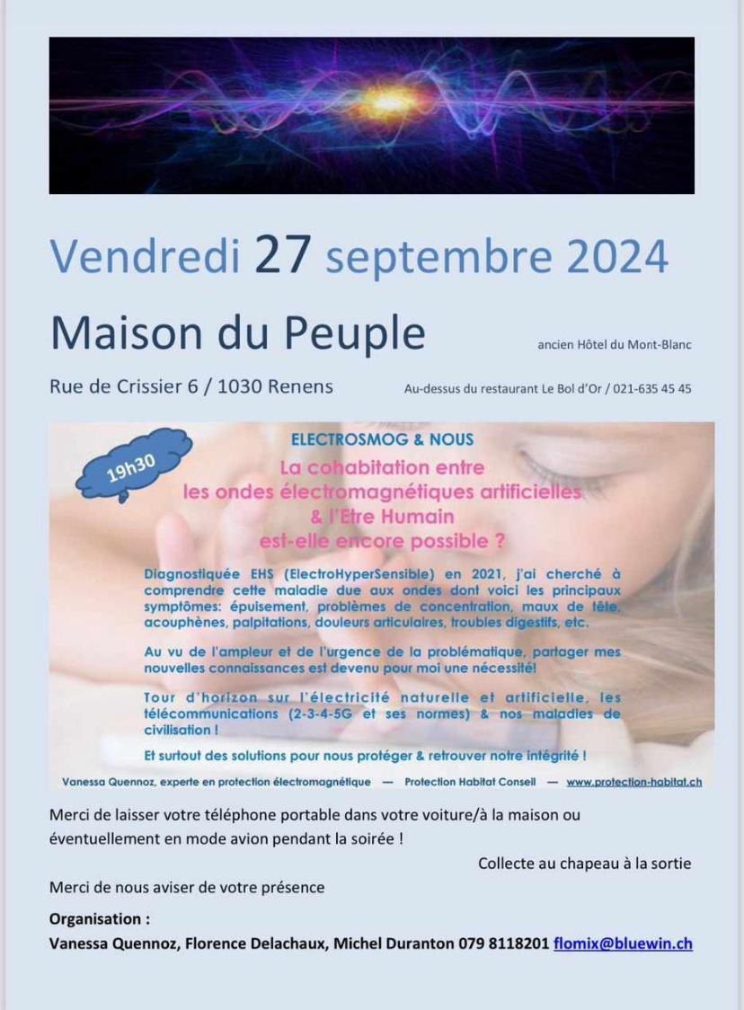 La cohabitation entre les ondes électromagnétiques artificielles & l’être humain est-elle encore possible ?