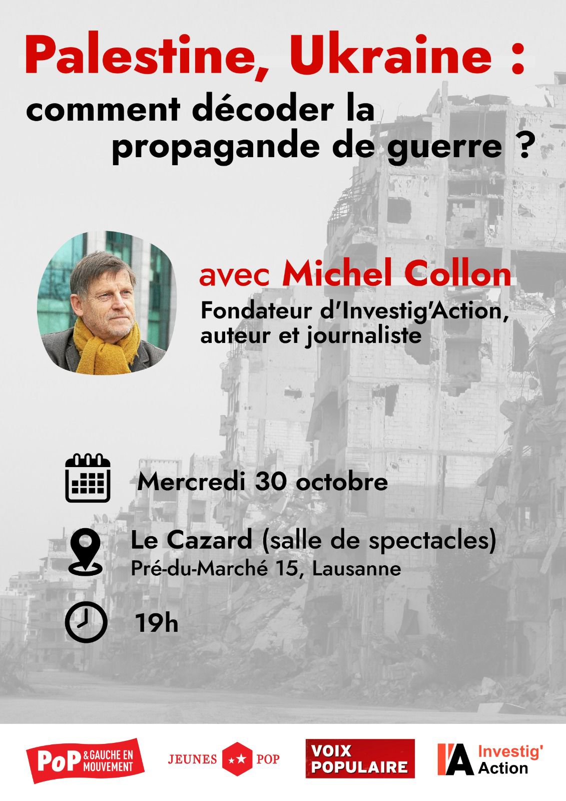 Michel Collon : Palestine – Ukraine, comment décoder la propagande de guerre ?