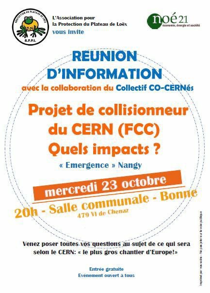 Projet du collisionneur du CERN (FCC) : quels impacts ?