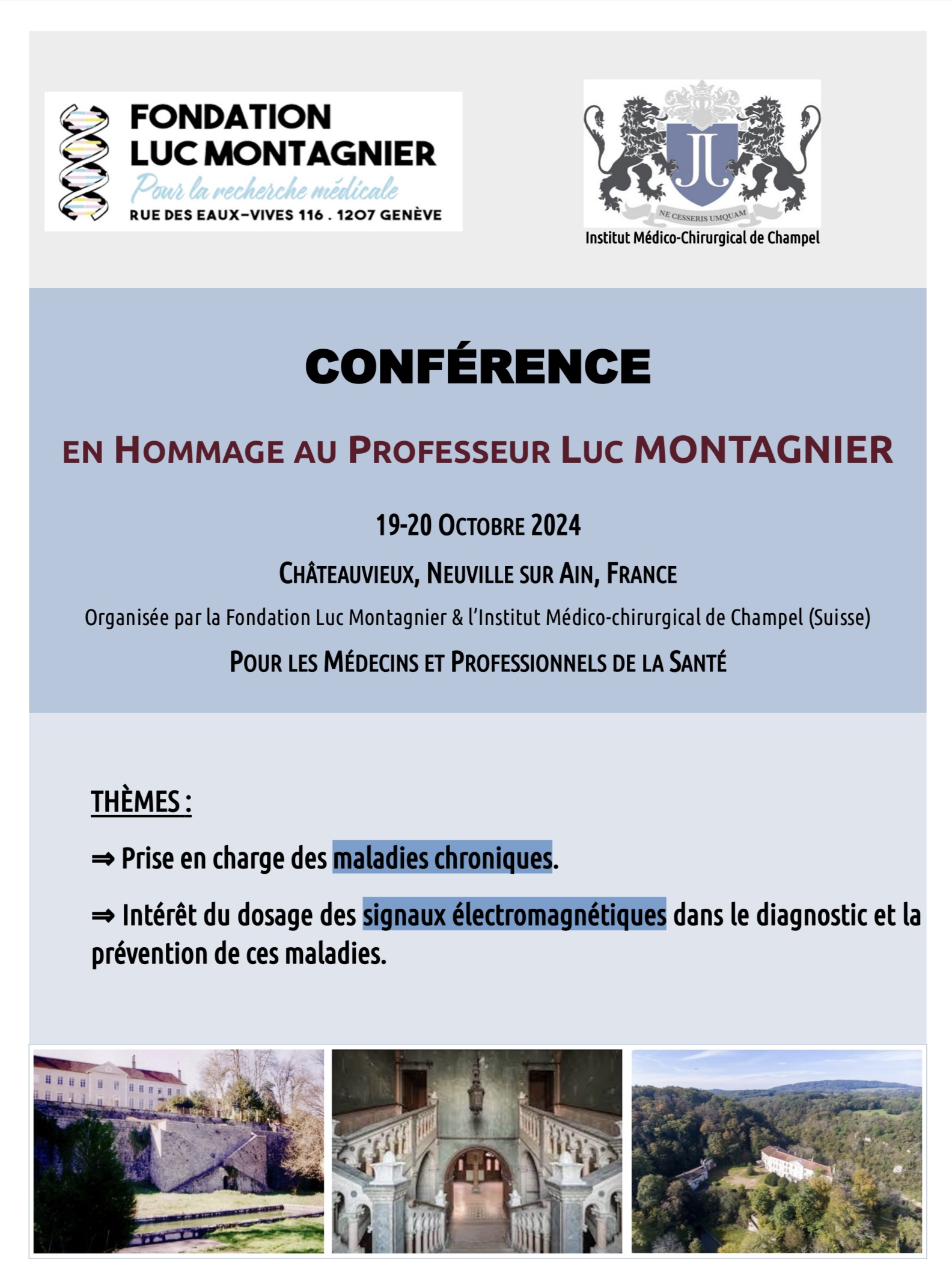 Conférence en hommage au Professeur Luc Montagnier