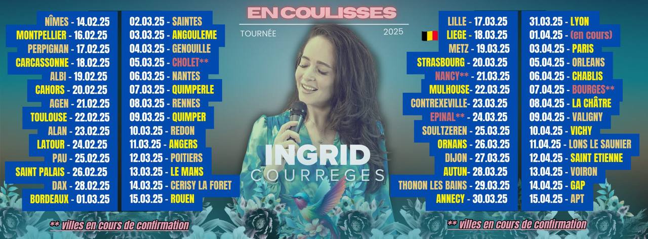 Tournée de la chanteuse Ingrid Courrèges