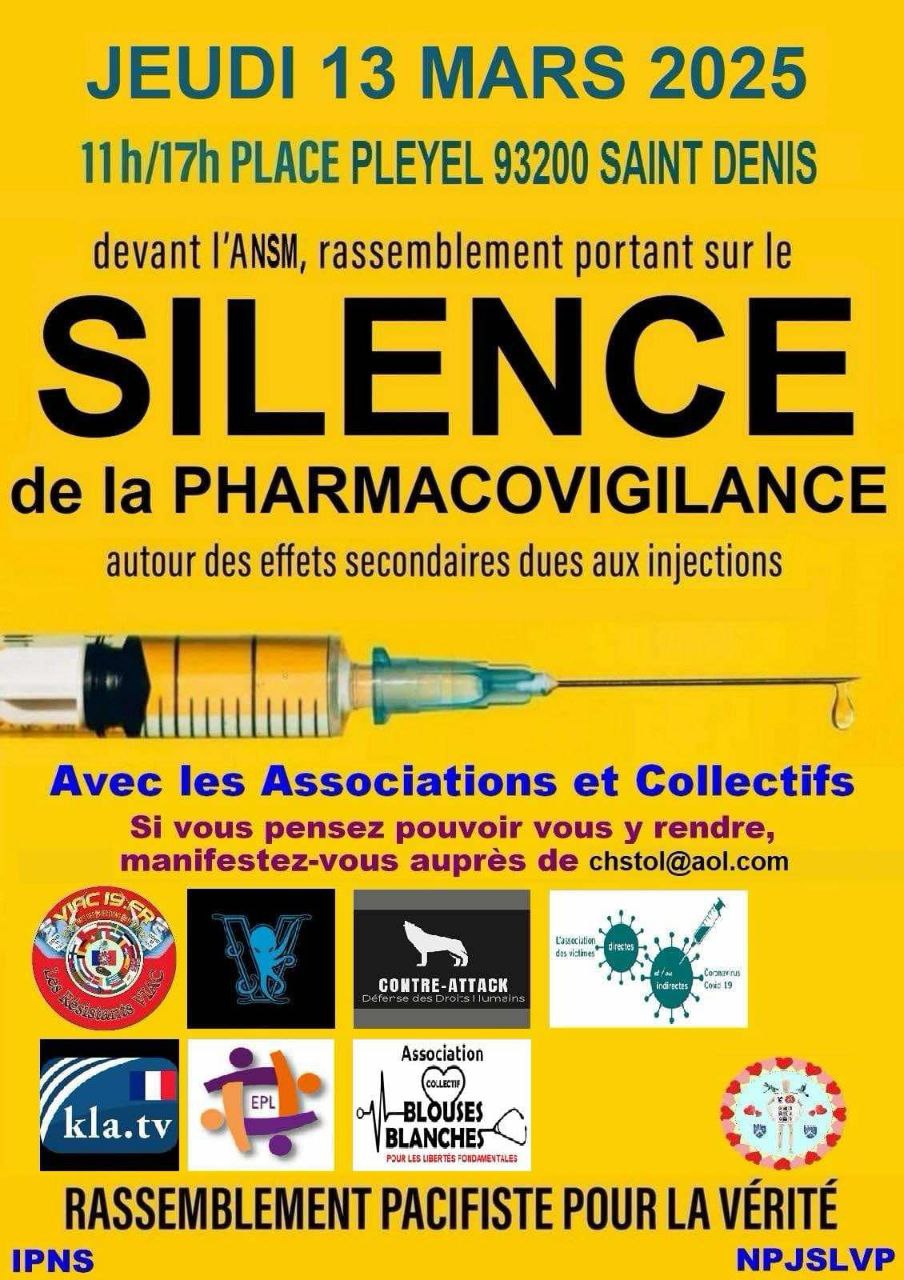 Rassemblement devant l’ANSM portant sur le silence de la pharmacovigilance autour des effets secondaires des injections