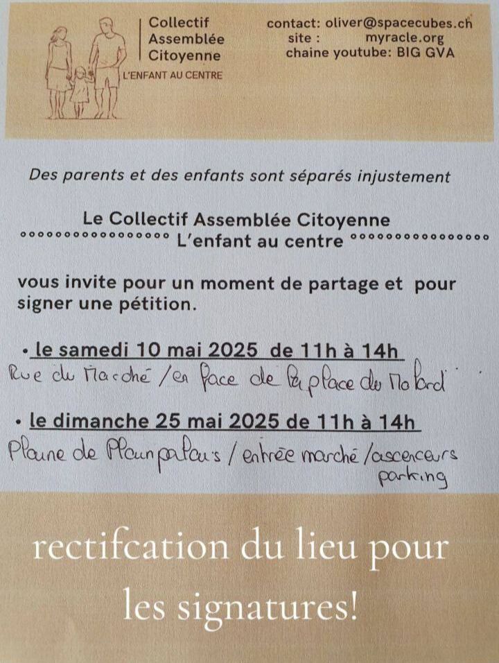 Stand du Collectif Assemblée citoyenne – L’enfant au centre