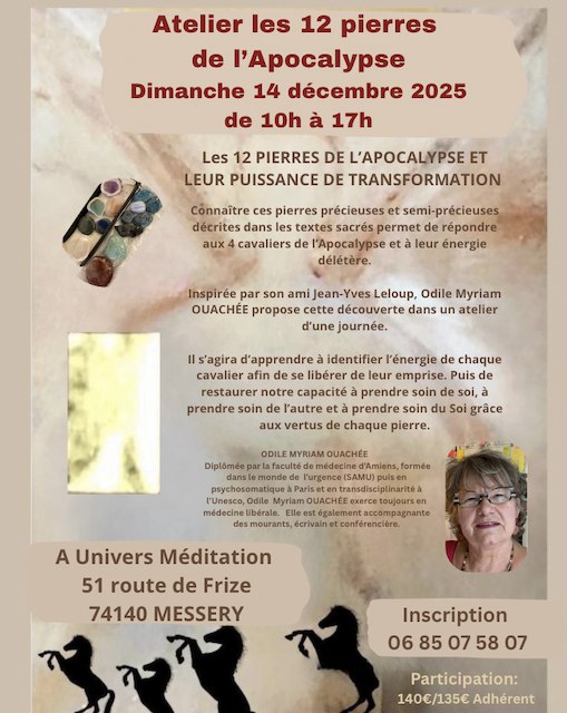 Les 12 pierres de l’Apocalypse, avec Odile Myriam Ouachée