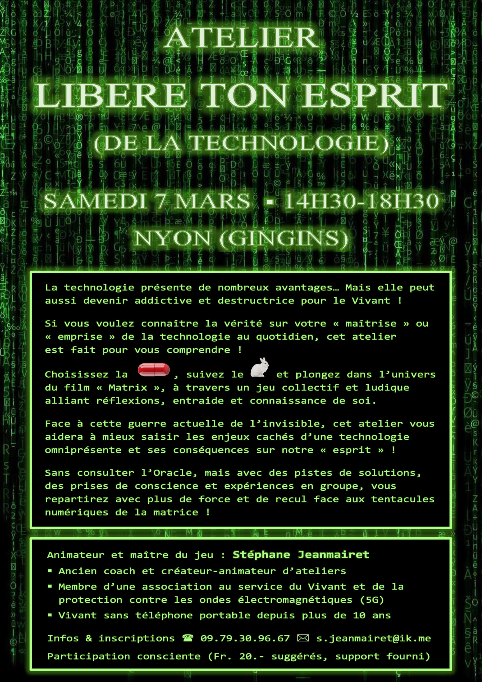 Atelier « Libère ton Esprit » (de la technologie)