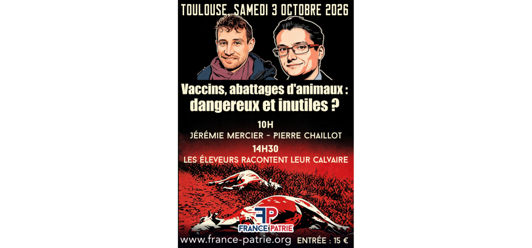 Vaccins, abattages d’animaux: dangereux et inutiles? Avec Jérémie Mercier, Pierre Chaillot et des éleveurs